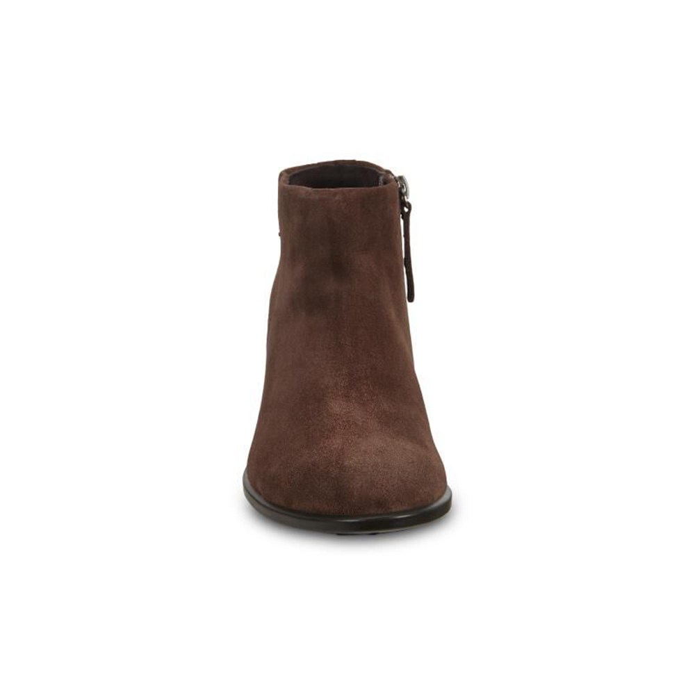 Womens Boots - ECCO Shape 55 Western - Brown - 1859CIUZK